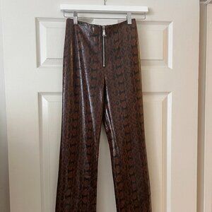 Danielle Bernstein Faux-Snakeskin Pants Size 00 (US)